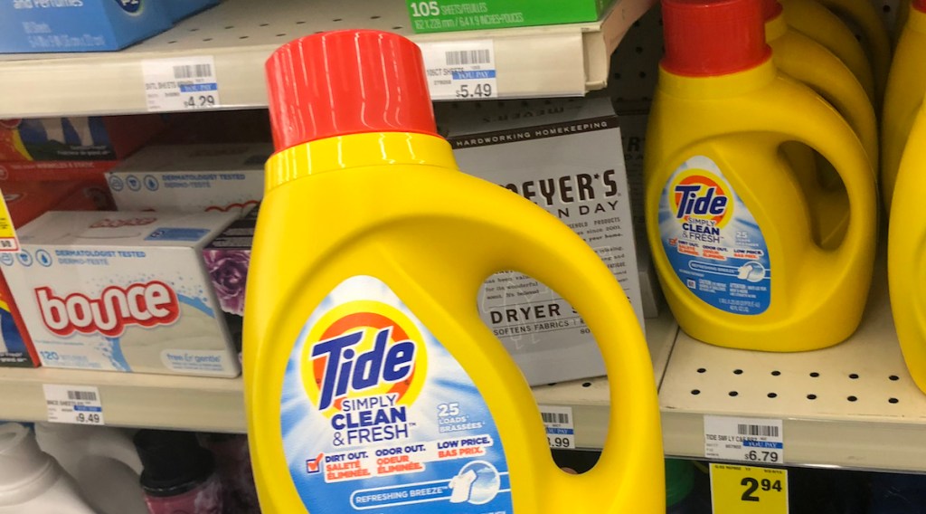 bottle of Tide simply clean