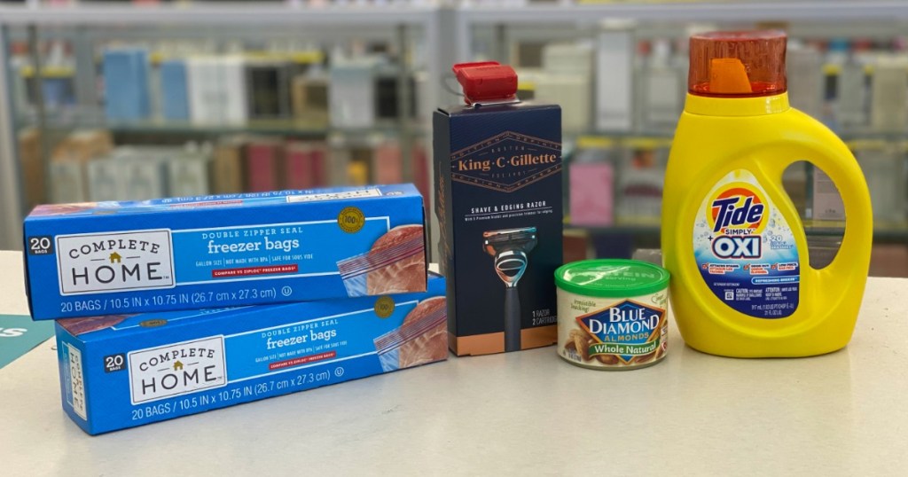 products on counter at Walgreens