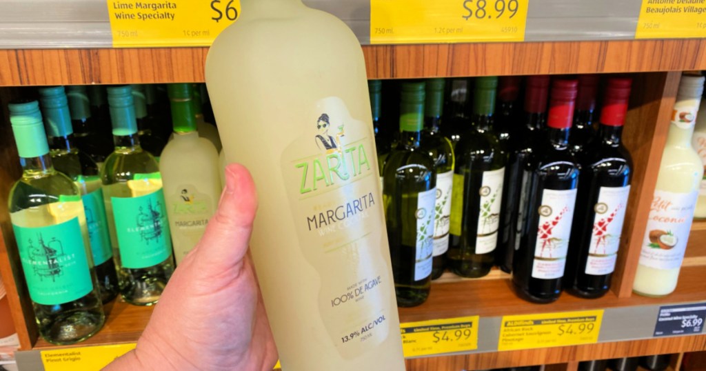 Zarita Margarita Wine Cocktail in person's hand at ALDI