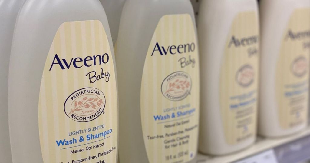 store shelf with aveeno baby