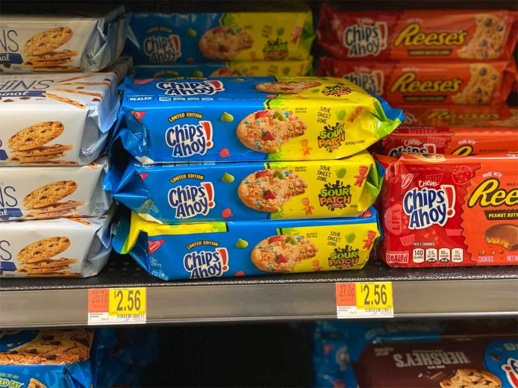 packages of cookies on display in store