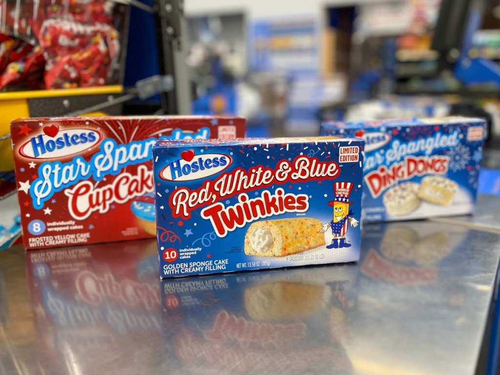 3 boxes of Star-Spangled Hostess treats