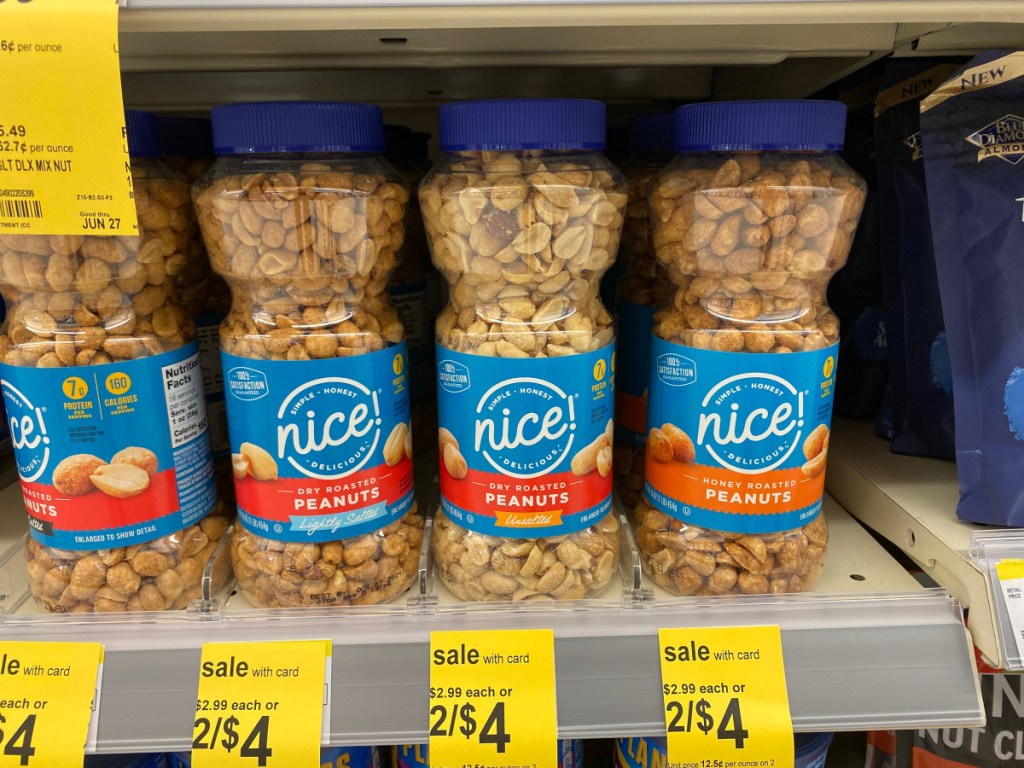 nice peanuts on shelf at Walgreens