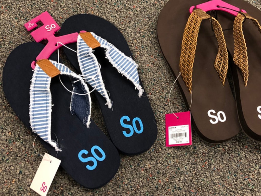 striped sandals