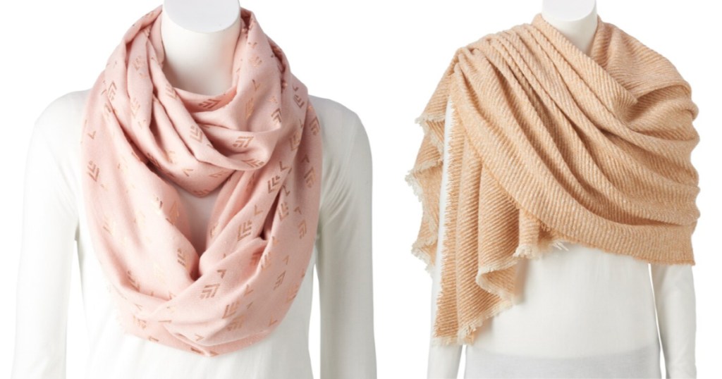 pink and brown women's wraps