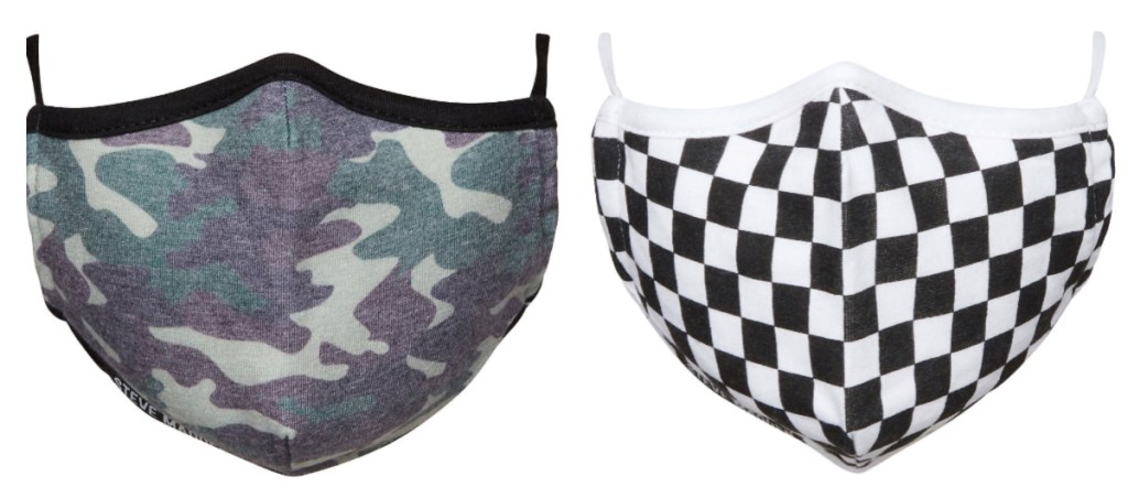 steve madden onlinebat face mask set camo and checkered