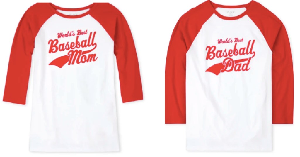 matching baseball tees men and women