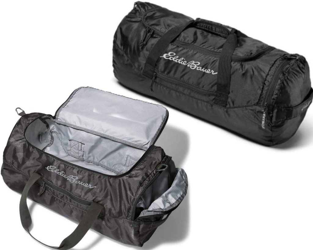 eddie bauer duffel one opened