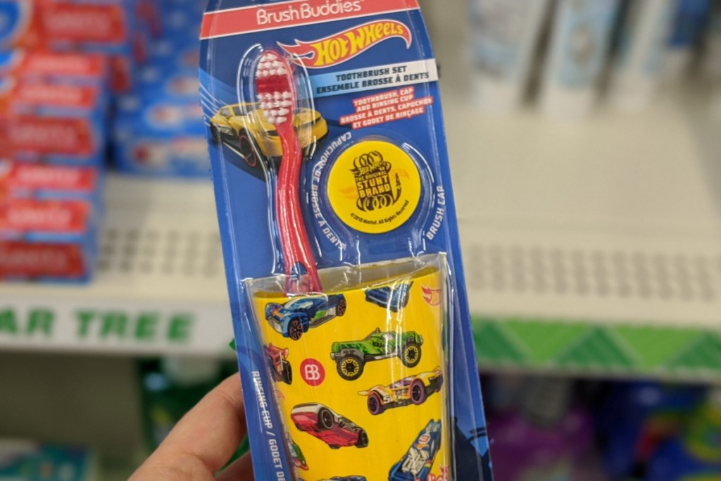 hot wheels kids toothbrush at dollar tree