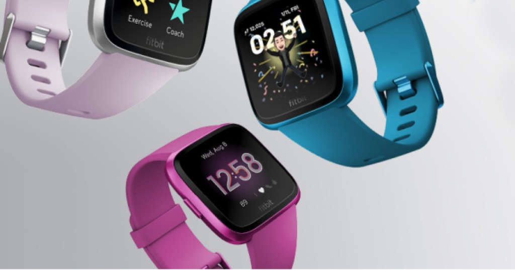 fitbit lite versa blue pink and purple