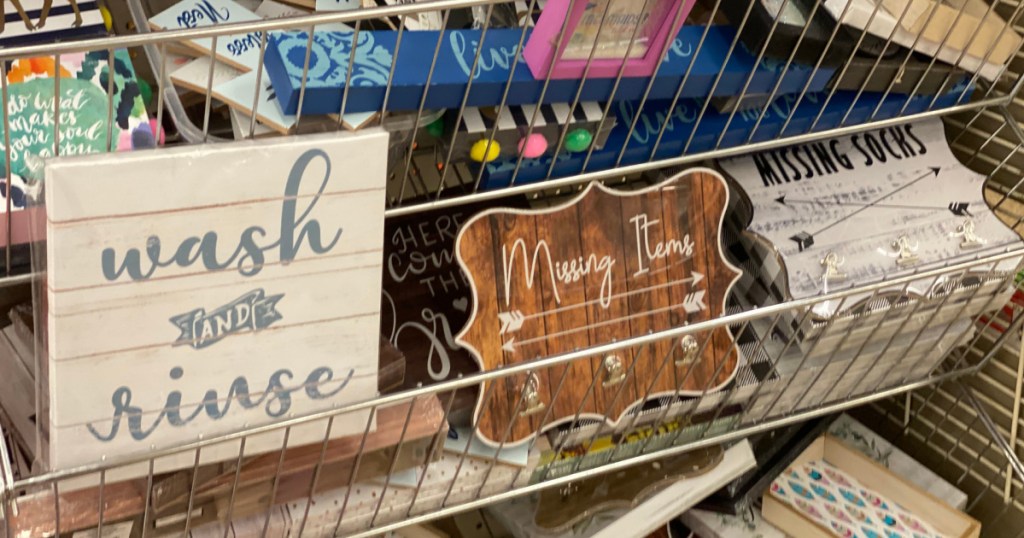 laundry signs at dollar tree