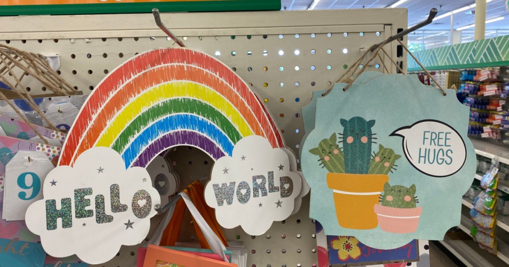 kids signs at dollar tree