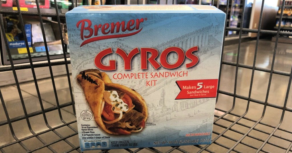 pack of bremer gyros in cart