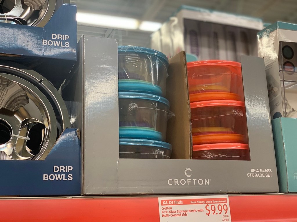 shelf with Crofton Storage Bowls