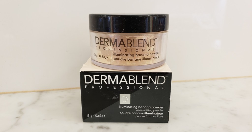 dermablend setting powder and box