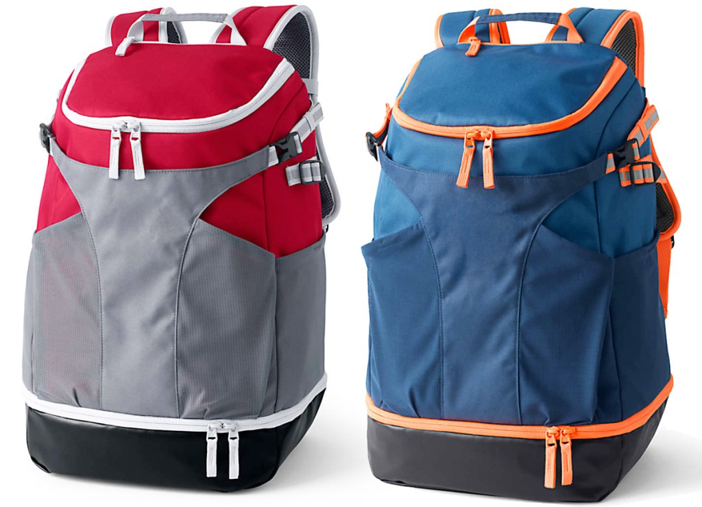 large kids backpacks in two tone colors with top and bottom zip onlinepartments