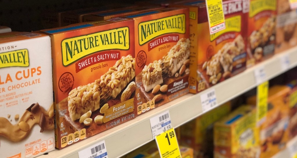 Nature Valley Granola Bars on shelf at CVS