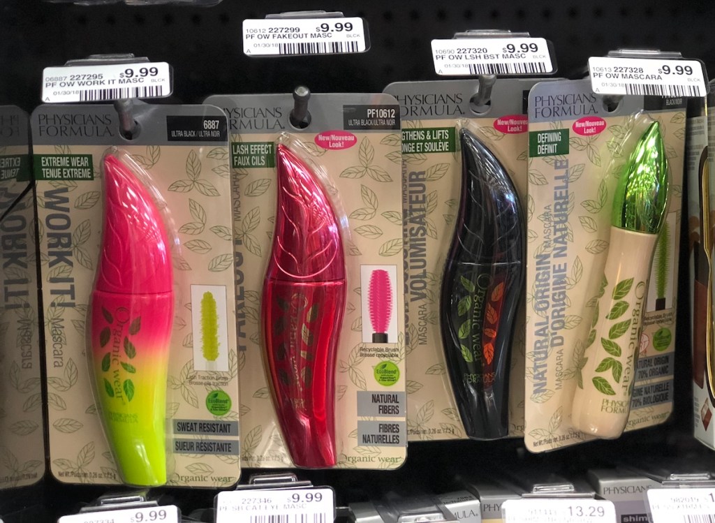 row of Physicians Formula Mascaras at CVS