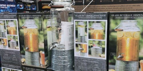 Glass Beverage Dispenser w/ Galvanized Stand Only $9.98 at Sam’s Club