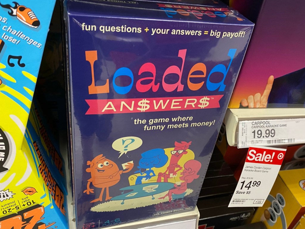 Loaded Answer Board Game sitting on store shelf