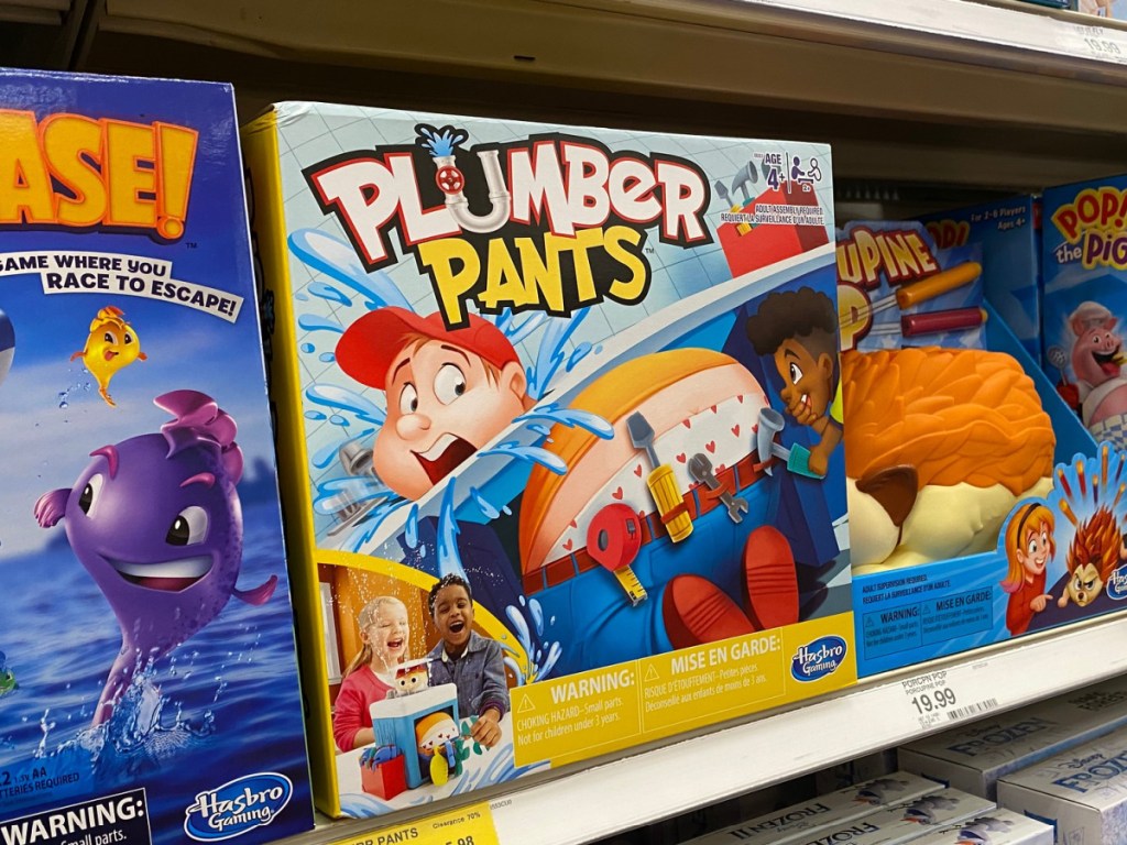 Plumber Pants Board Game sitting on store shelf in store target 