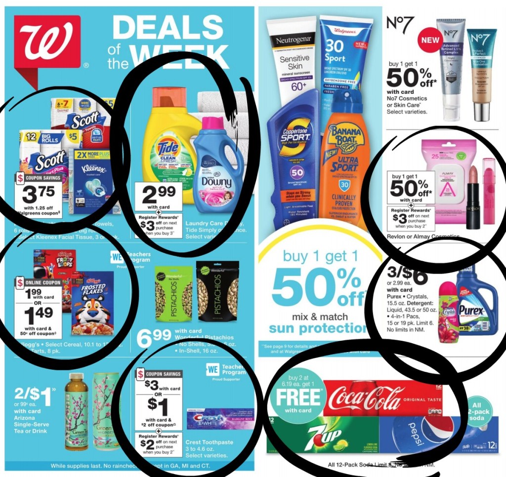 front page of walgreens sale ad 