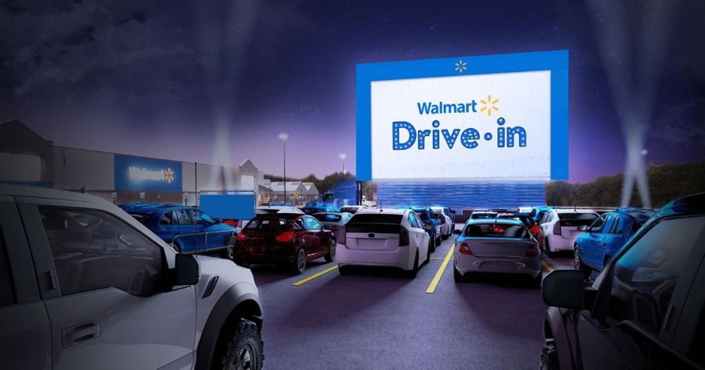 drive in movie theater in walmart parking lot