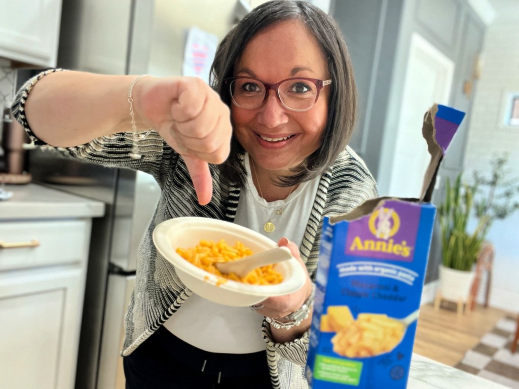 annies mac and cheese thumbs down