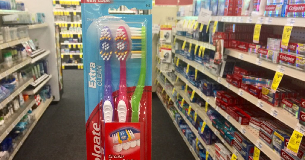 package of toothbrushes in store aisle