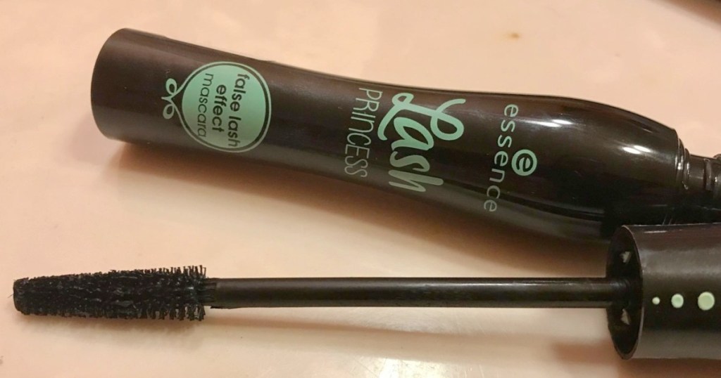 open tube of black mascara