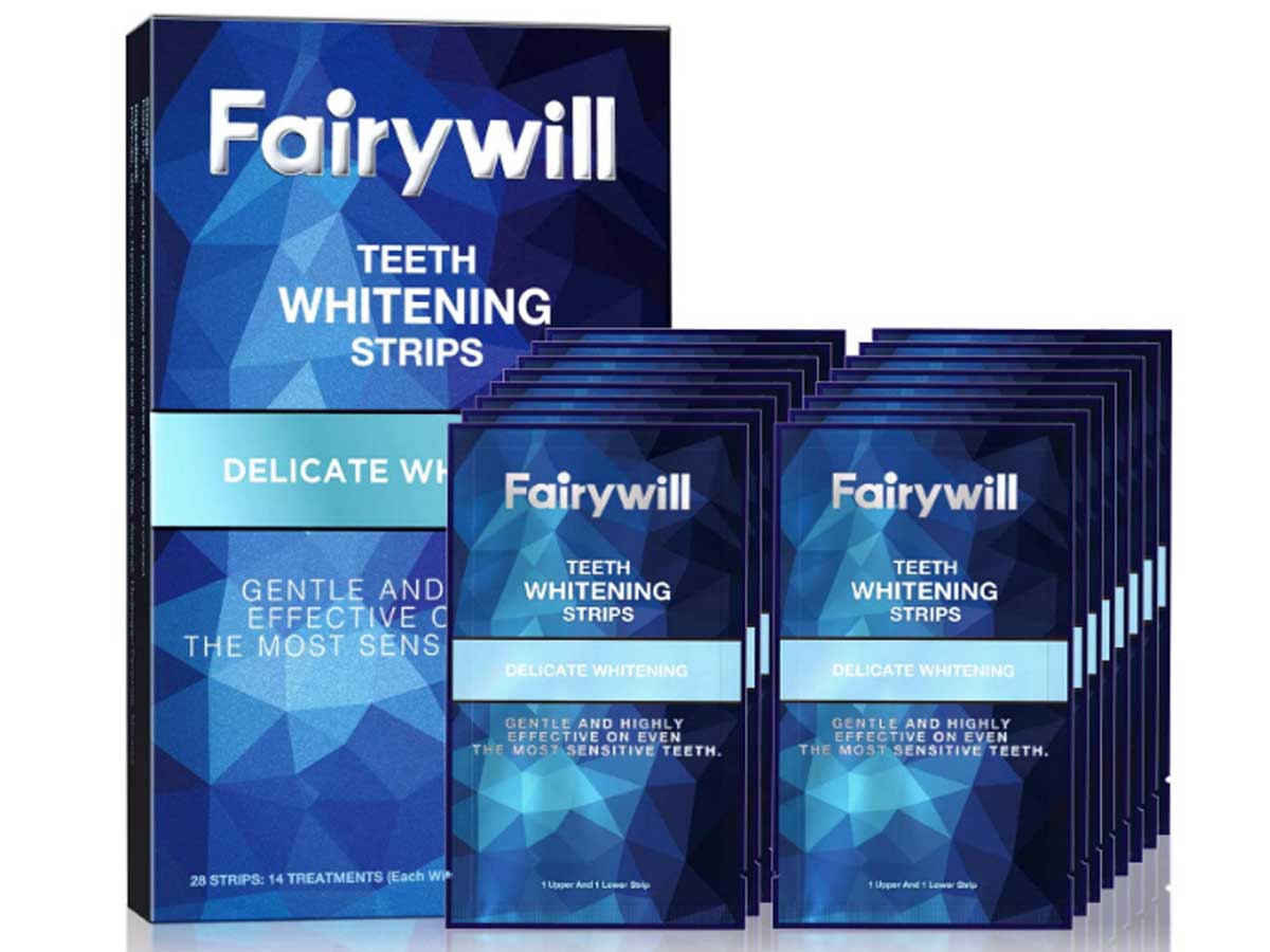 stock image of teeth whitening strips