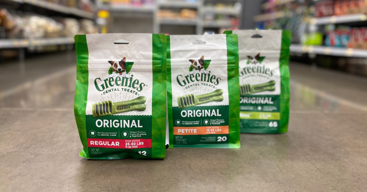 Greenies treats on store aisle 