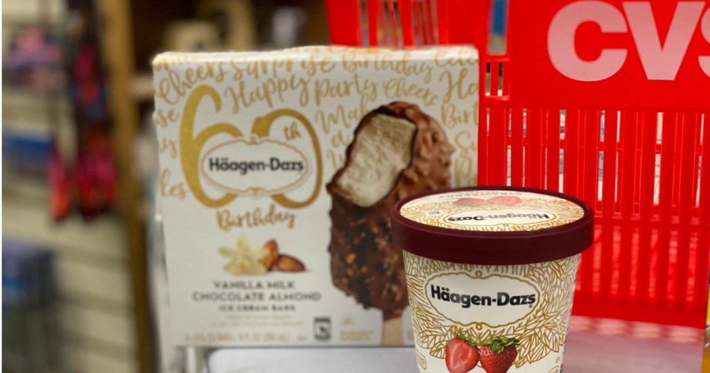 Haagen-Dazs ice cream with CVS basket