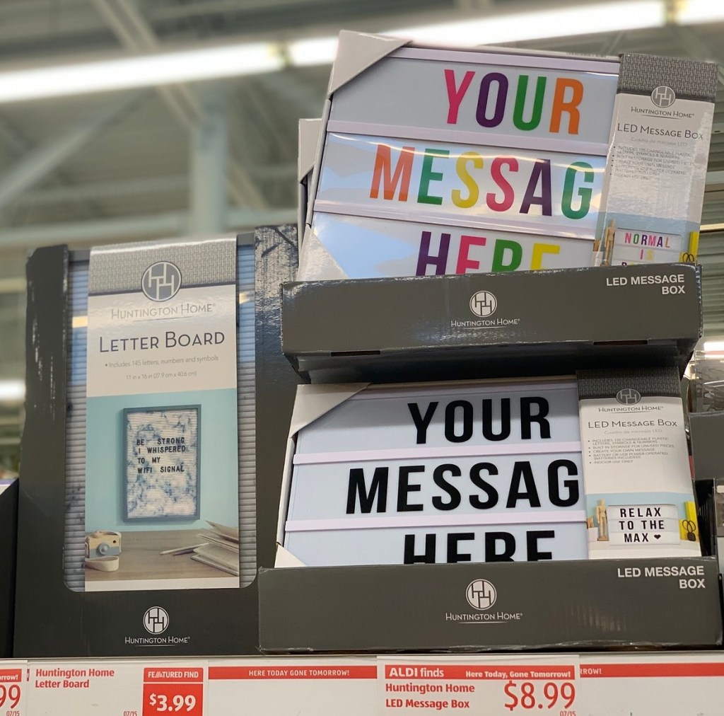 letter board at ALDI