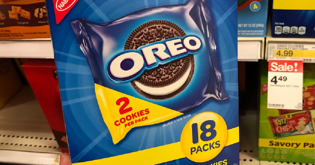 pack of oreo cookies by store display