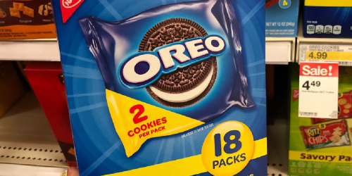 Oreo Cookie Snack Packs 72-Count Only $10 on Amazon