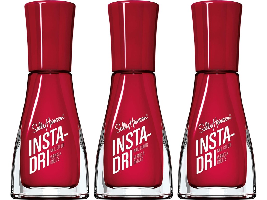 sally hansen insta dri nail polish in rapid red