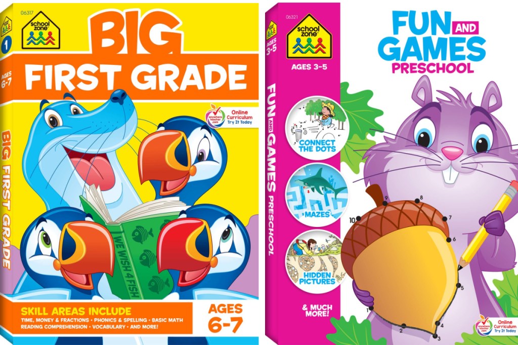 School Zone Big First Grade Book and Fun & Games Book