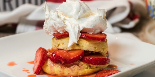 Easy 4-Ingredient Homemade Strawberry Shortcake Biscuits (Costs $5 for 8 Servings!)