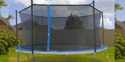 14′ All-in-1 Trampoline Just $319 Shipped on Walmart.online | Includes Basketball Hoop, Volleyball Net & More