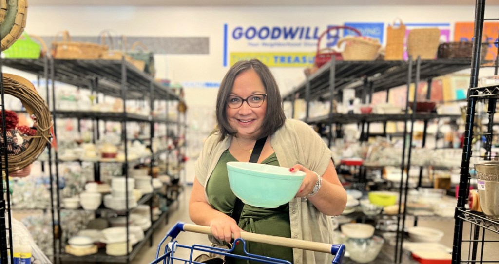 woman shopping inside 