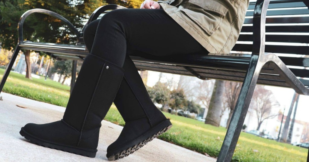 woman sitting on a bench