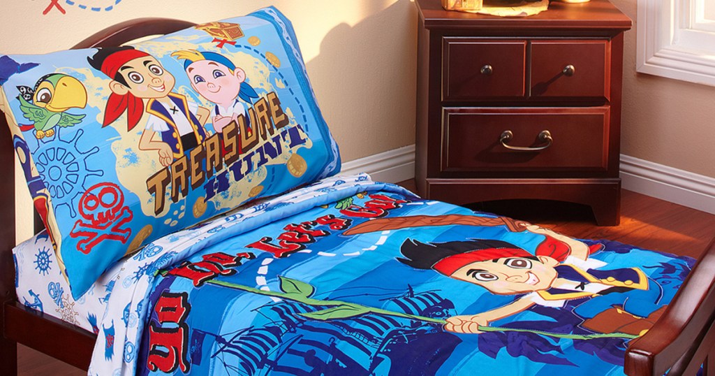 disney jake & pirates bedding in kids room