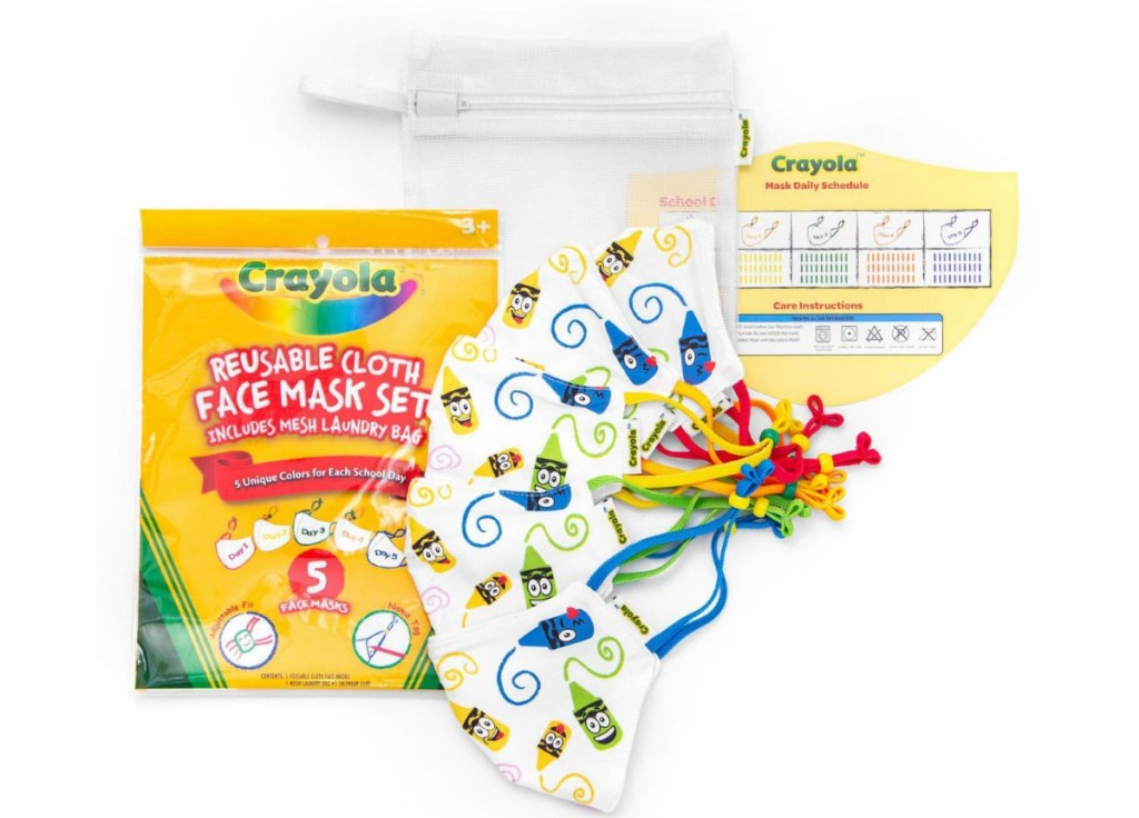 Crayola kids face masks set