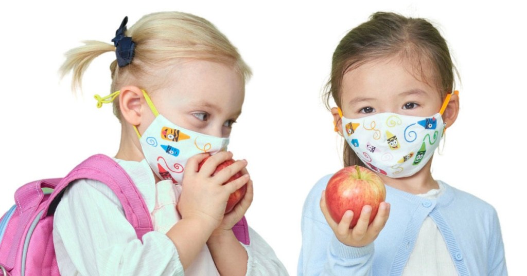 kids wearing face masks