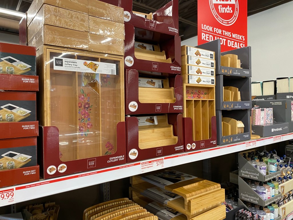 Cutlery Trays on display at ALDI