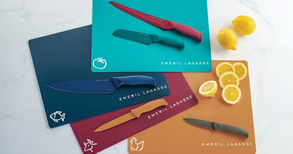 Emeril Lagasse Knife Set with cutting boards