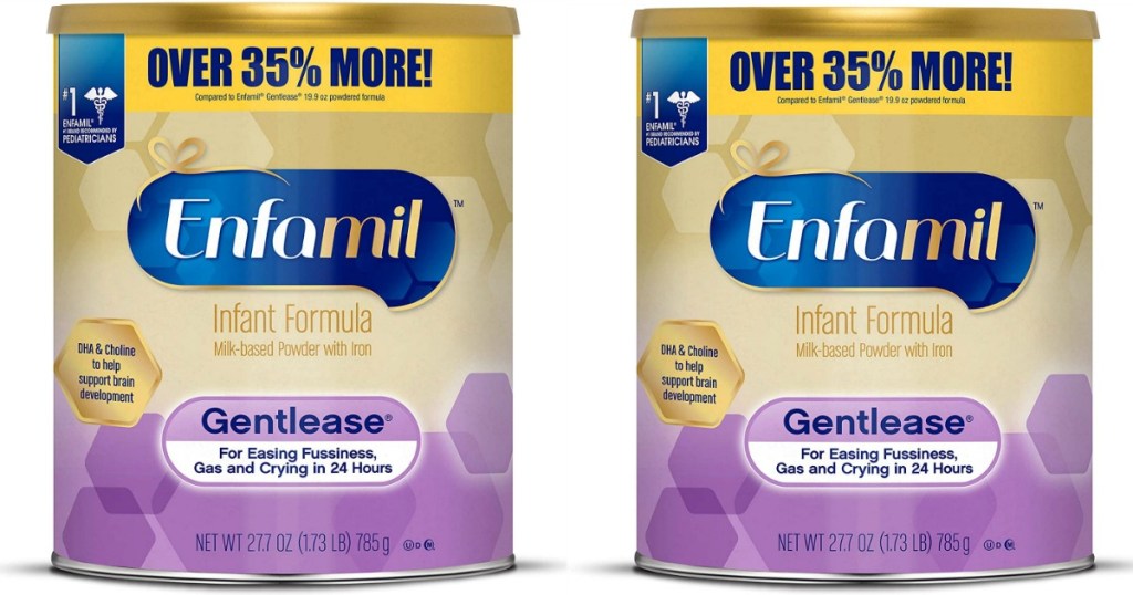 Enfamil Gentlease Formula canisters