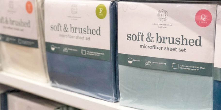 Up to 70% Off JCPenney Sheets | Wrinkle-Resistant Microfiber Sets from $8.99 (Regularly $30)