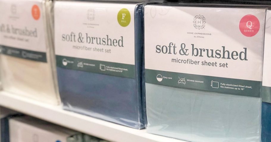 Up to 70% Off JCPenney Sheets | Wrinkle-Resistant Microfiber Sets from $8.99 (Regularly $30)